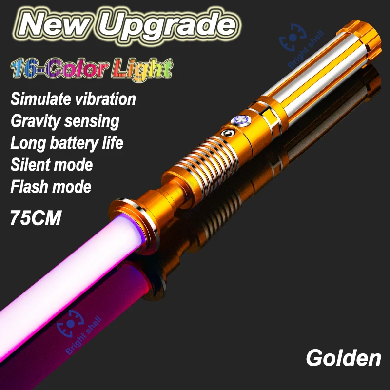 Metalen Lightsaber Laser Zwaard Speelgoed RGB Light Sabre 7 Kleurverandering Kids Soundfonts Force FX FOC Blaster Speelgoed Jedi Laser Zwaard Gift