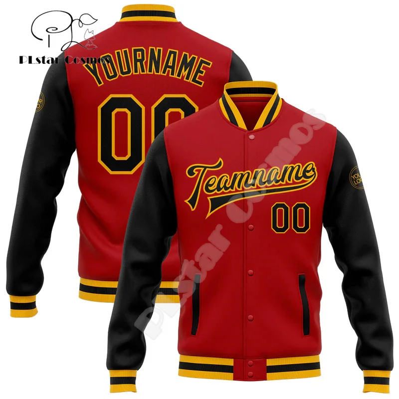 NewFashion Custom Name Number Logo Colorful Graffiti Pattern 3D Harajuku Streetwear Unisex Casual Botton Coat Baseball Jacket X2