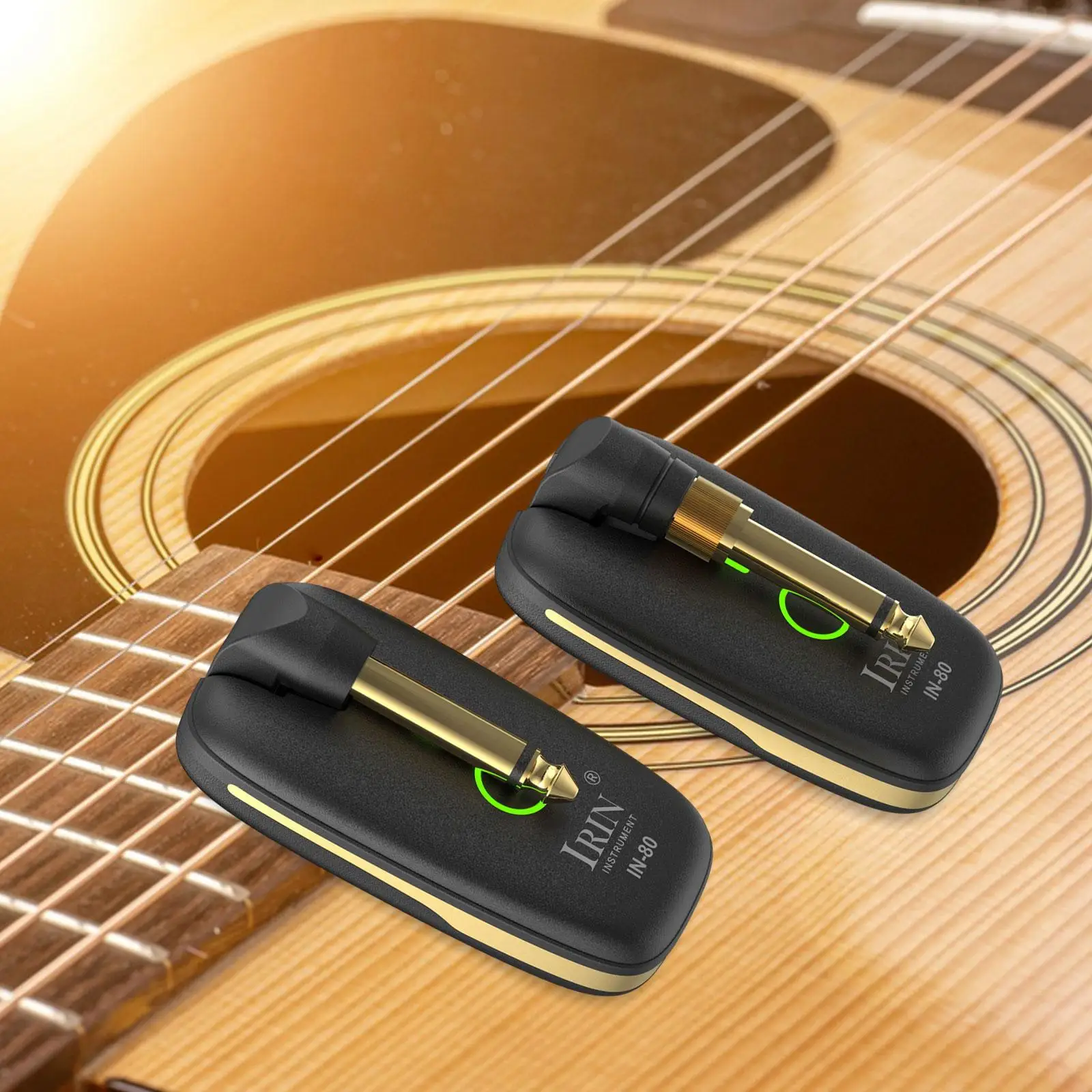 Wireless Guitar System with Foldable Plug Design Rechargeable for Electric