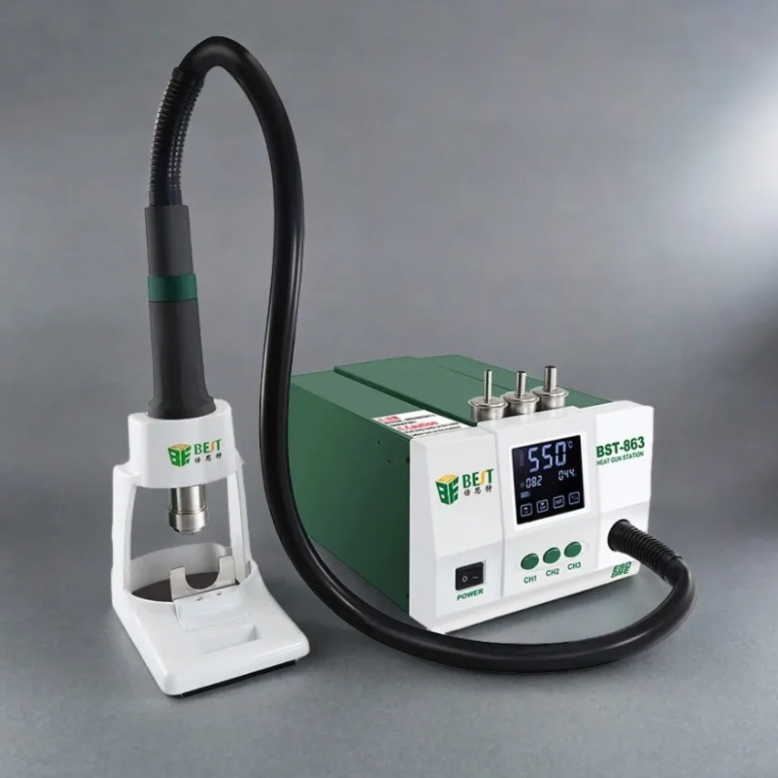 

Directly Price 1200W BST-863 High Power Lead-free Hot Air Gun Intelligent Digital Display Soldering Station