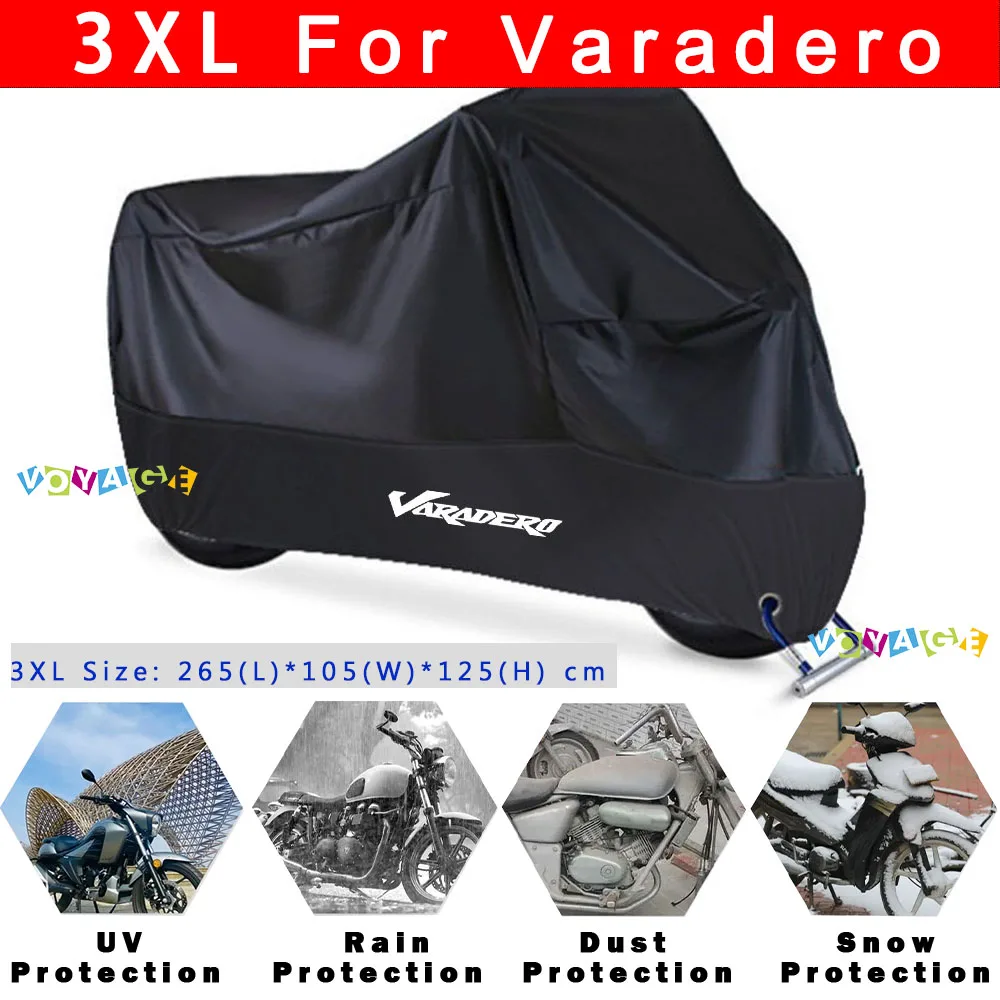 For Honda Varadero XL1000 XL125 Cover Waterproof Outdoor Scooter UV Protector Dust Rain Cover For All Season Accessories