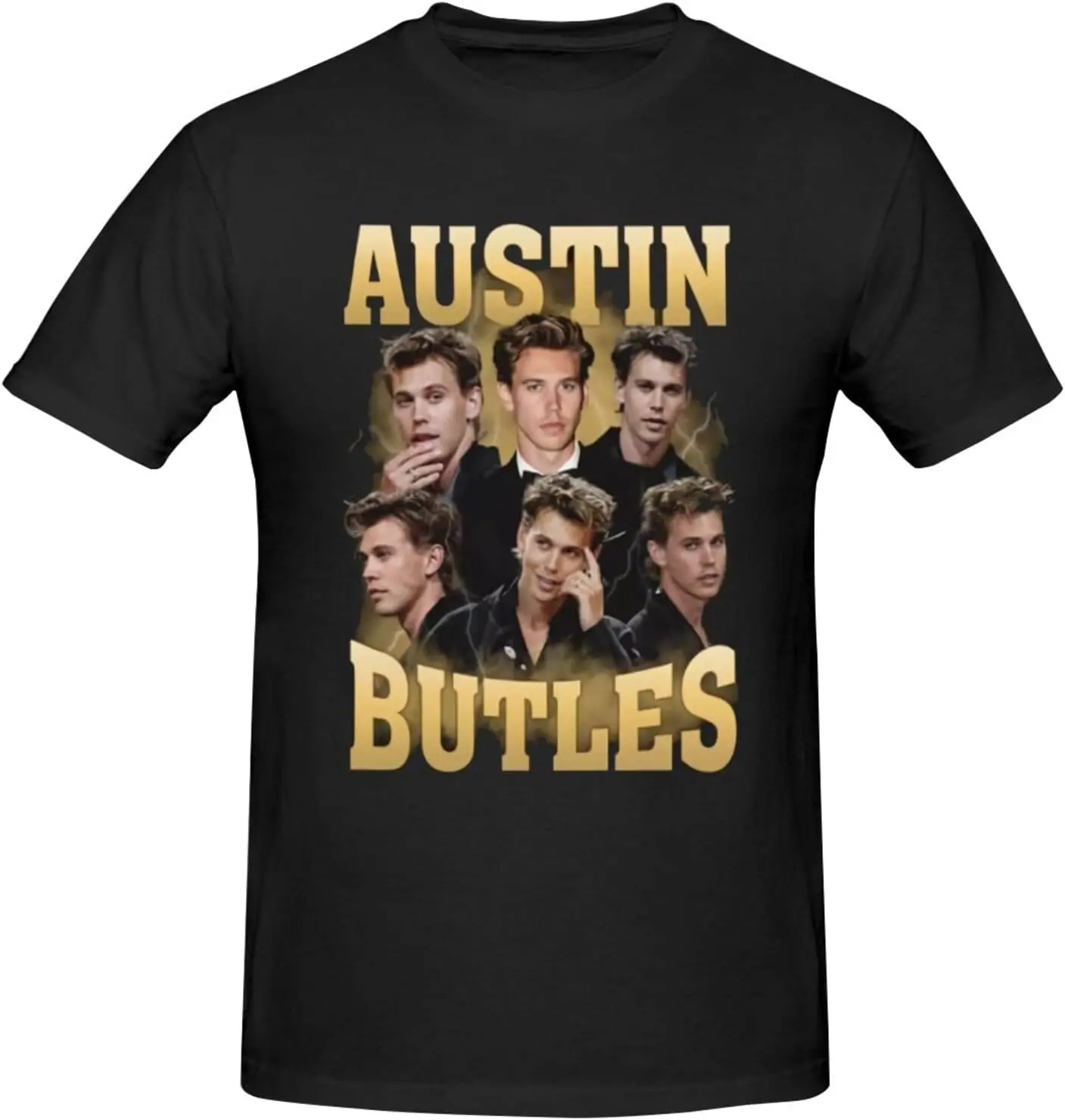 Austin Music Butler T-Shirt Men'S Cotton Hipster Hip Hop Longline Crewneck Tee