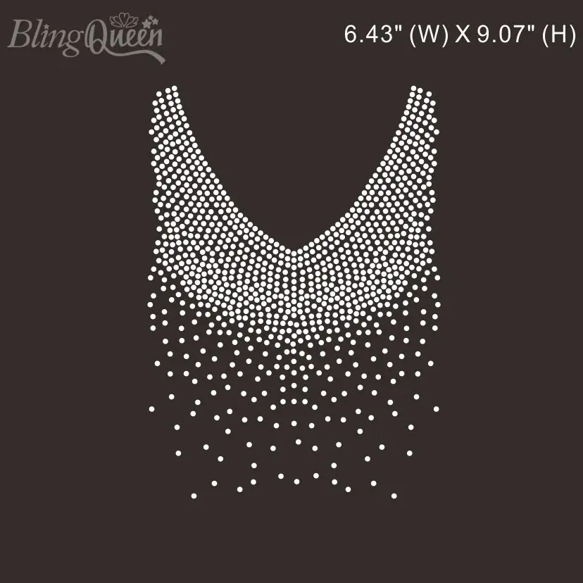 

BlingQueen-Rhinestone Hot Fix Motifs, Neckline Design, 25Pcs Lot