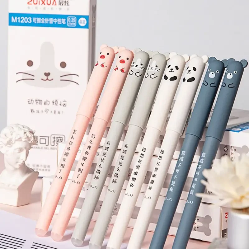 

12 шт., милые разноцветные гелевые ручки для девочек