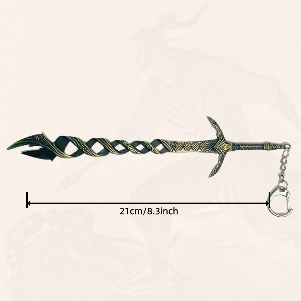 8.3inch Elden Godslayer Metalen Katana Zwaard Ninja Mes Originele Samurai Sabel Japanse Katana Sabel Cosplay Accessoires Prop Speelgoed