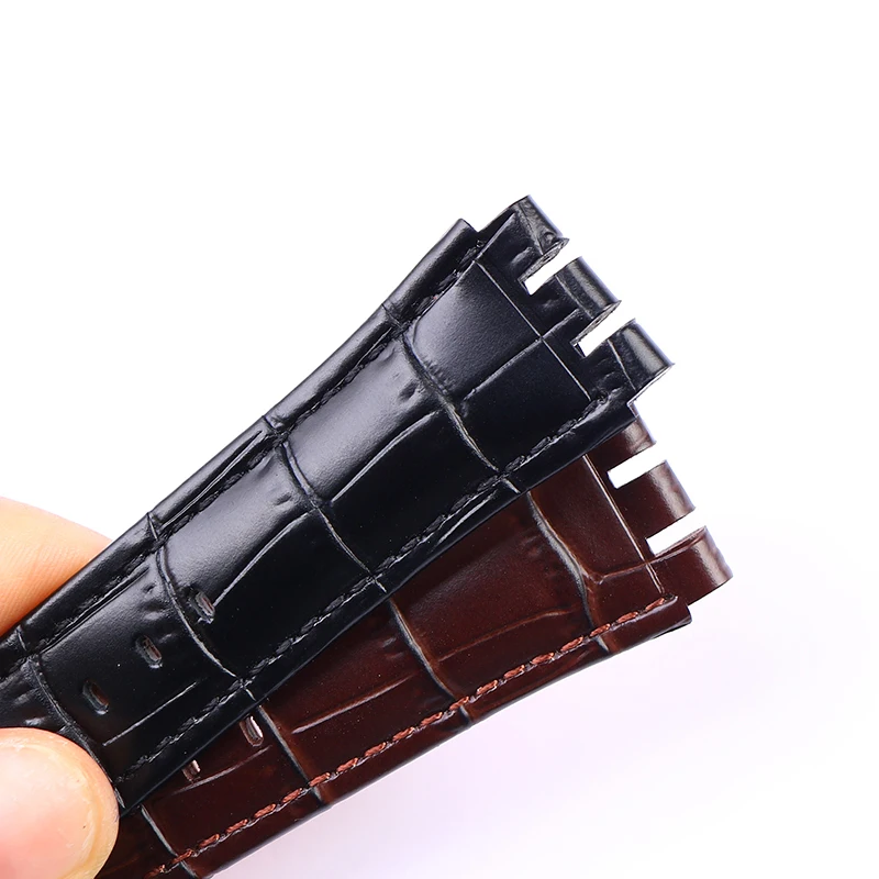 Cowhide watchband for Swatch YVS genuine leather watch strap concave and convex mouth watch accessories 21mm men\'s wristband