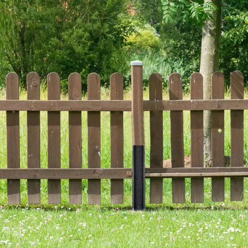 

Fence Post Repair Kit 2X Thickened Metal Fence Mender Solid Ground Spike Quick Fix Post Stabilizer For Repair Tilted Broken Wood