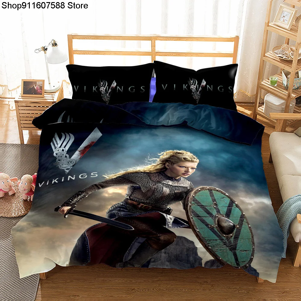 Imagem -05 - Viking Lenda Duplo 3pc Conjunto de Cama Femir Winnick Standen Brighton Gusta s. Único 2pc Fronha Capa Edredon Kint Casa Têxtil