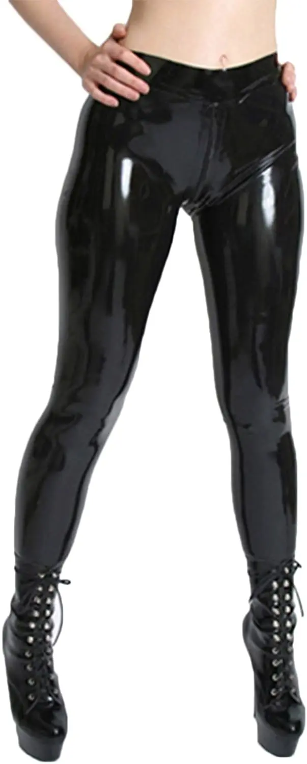 

Latex Rubber trousers Party Fetish sexy fashion pants Black Cosplay