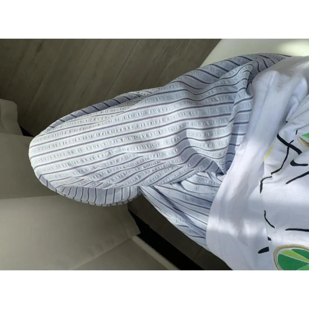 سراويل صيفية مخططة غير رسمية عالية الخصر قابلة للتنفس وواسعة الساق سريعة الجفاف سراويل فضفاضة للنساء والفتيات