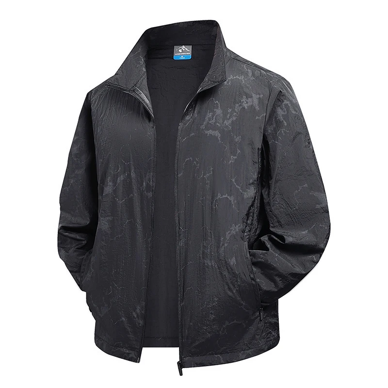 Spring Summer Men's Quick Dry Hiking Jackets Outdoor Men Ultra Light Sun Screen Coats Men Sports Breathable Zipper Jackets