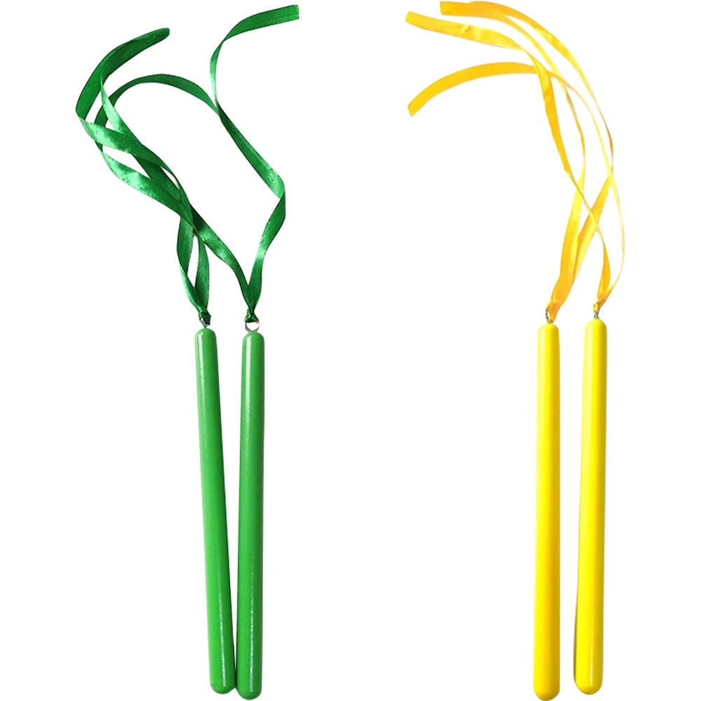 

Ribbon Rhythm Sticks Kids Musical Instruments Safe Percussion Stick Music Class Tools Toddler Kindergarten Ribbon Sticks