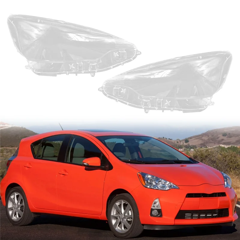 Car Right Headlight Shell Lamp Shade Transparent Lens Cover Headlight Cover for Toyota Prius C 2012 2013 2014