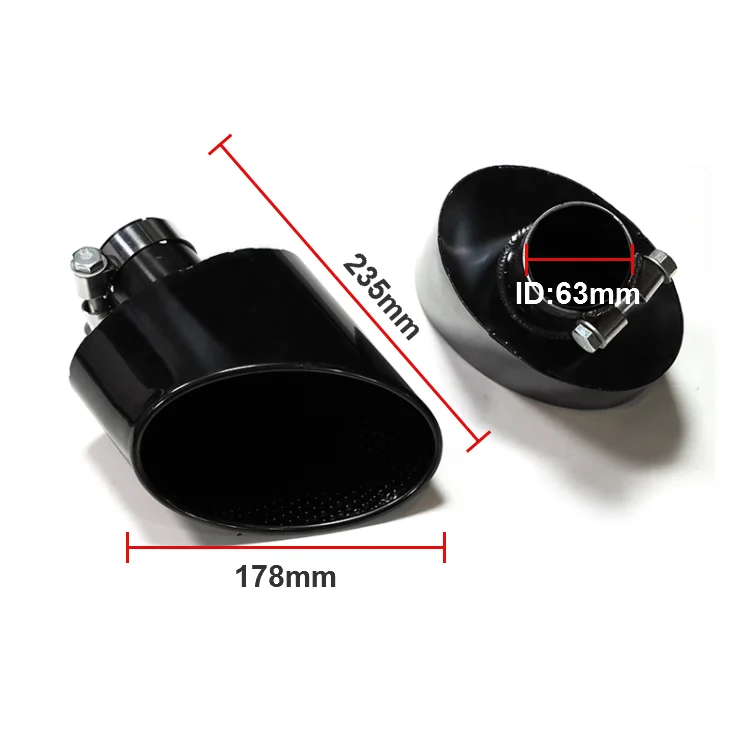 Ovale Uitlaat Tip Voor Voor Audi A3 A4 A5 A6 A7 Upgrade Naar RS3 RS4 RS5 RS6 RS7 Look Uitlaat mondstuk Uitlaatsysteem Uitlaat Tip