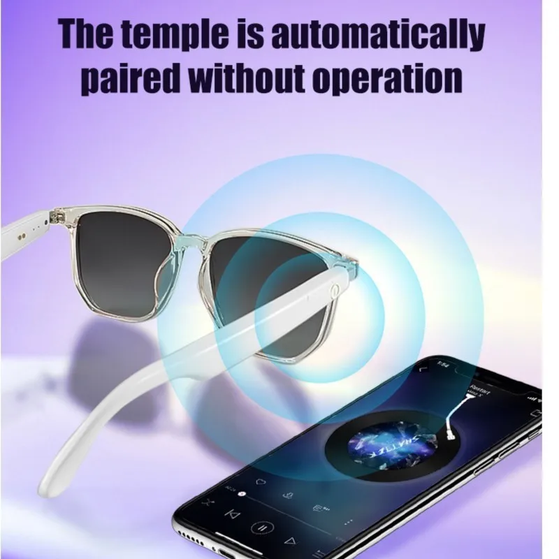 GS03 Smart Glasses BT5.3 Bluetooth Glasses Smart Touch Audio Music BT Calling Remote Camera AI Voice Assistant for Men Women