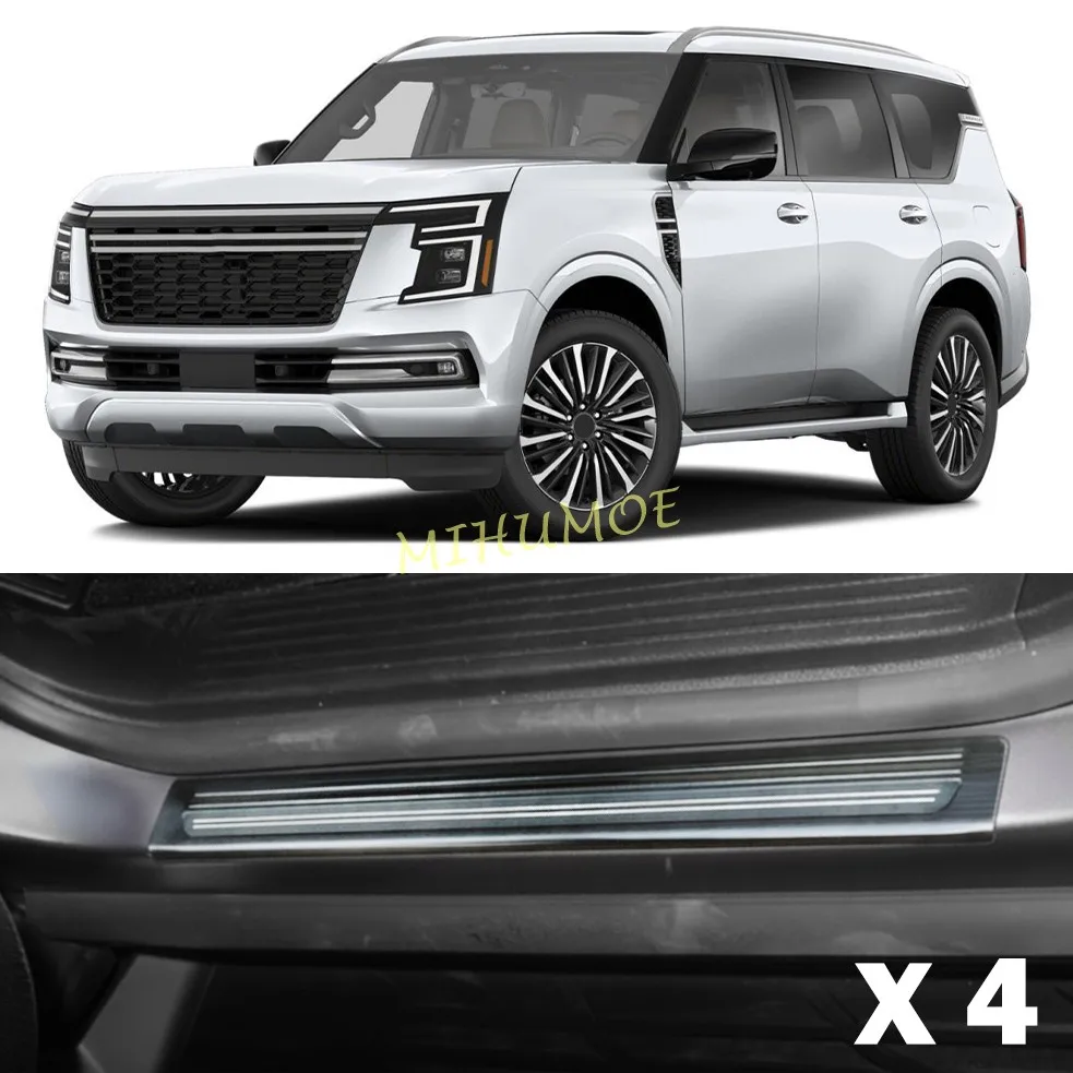 

Для Nissan Armada Patrol Y63 2025 2026: Защитные накладки на пороги из нержавеющей стали, аксессуары для тюнинга автомобиля