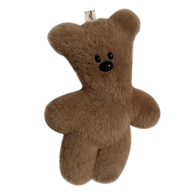 Teddy Bear Squeak Keychain Pendant Cartoon Cute Plush Doll Toy Kawaii Soft Stuffed Bag Charms Decorations For Children Gift