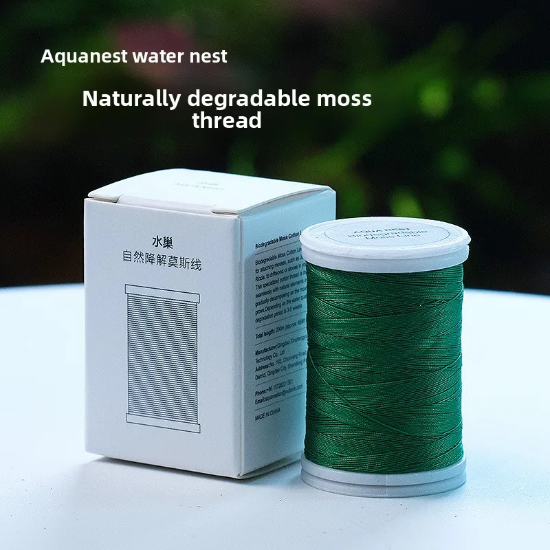 

AQUA NEST Biodegradable Thread for Moss, Aquascaping Binding String - Eco Safe for Aquarium & Terrarium, Natural Decomposition