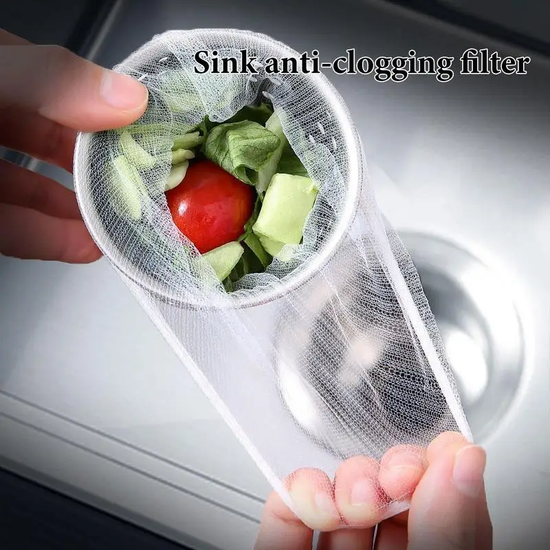 Fine Mesh Strainer Anti-Clogging Mesh Sink Filter Net Elastic Mesh Trash Bag Strainer Mesh Bags For Leftover Garbage