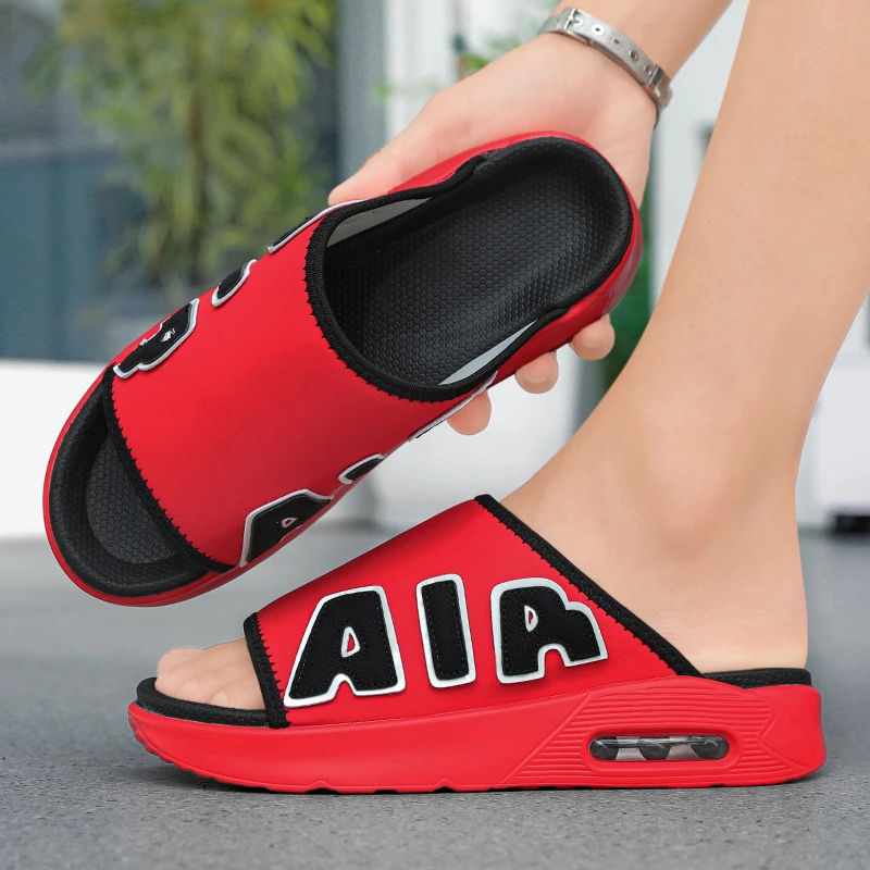 Slippers for Men Flip Flops Air Cushion Design Slide Man Summer New Soft Non-slip Men's Sports Chanclas Hombre Slippers Men
