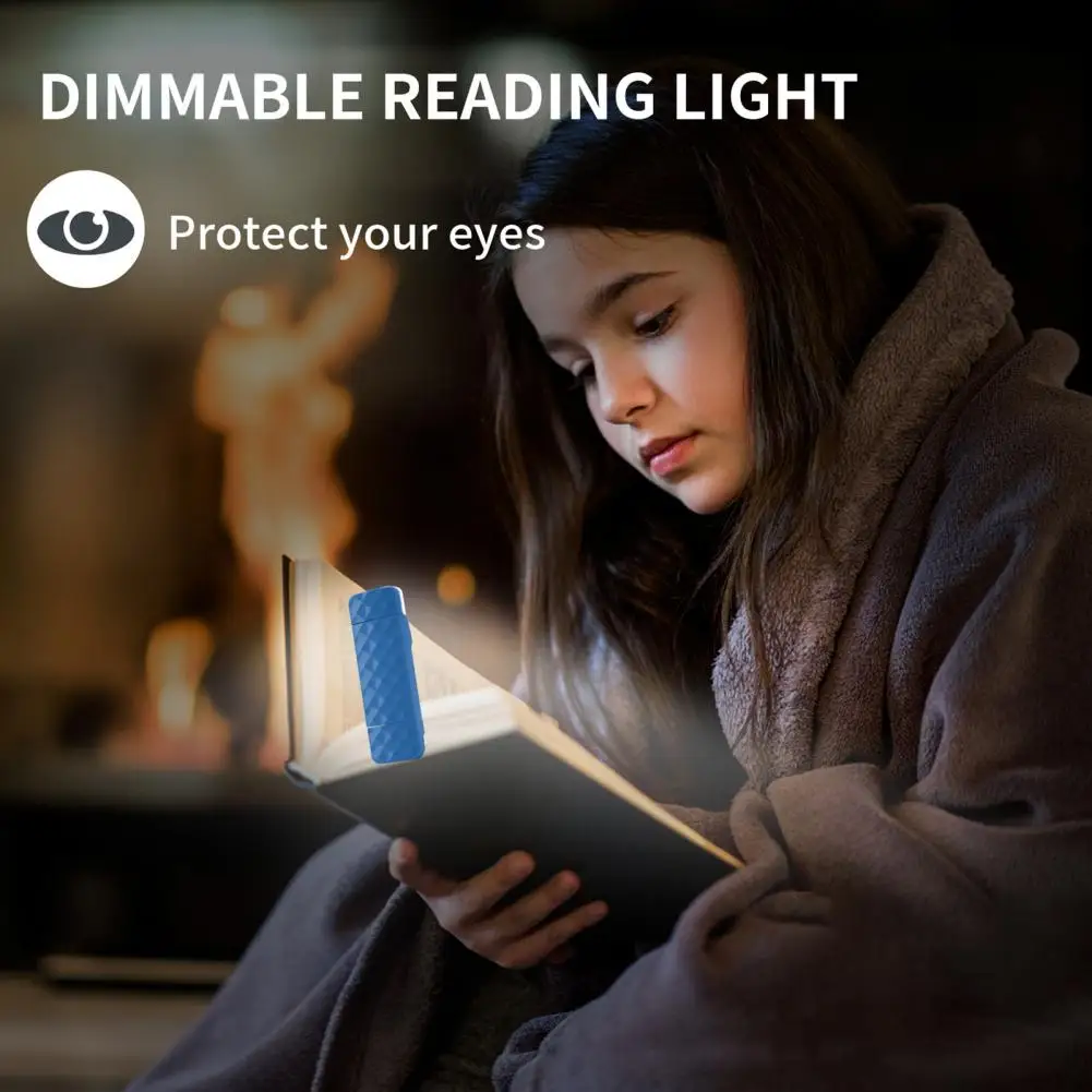 

Adjustable Brightness Light Clip-on Reading Light Portable Rechargeable Reading Light Long-lasting Bedside Bookmark for Readers