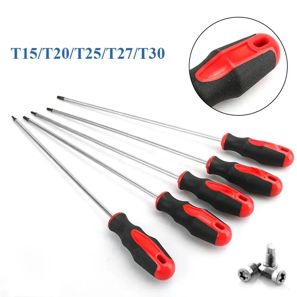 1 Pcs 400mm Extra Long Torx Screwdriver With Hole S/2 Steel T15 T20 T25 T27 T30 Magnetic Screw Drive Home Repair Hand Tool