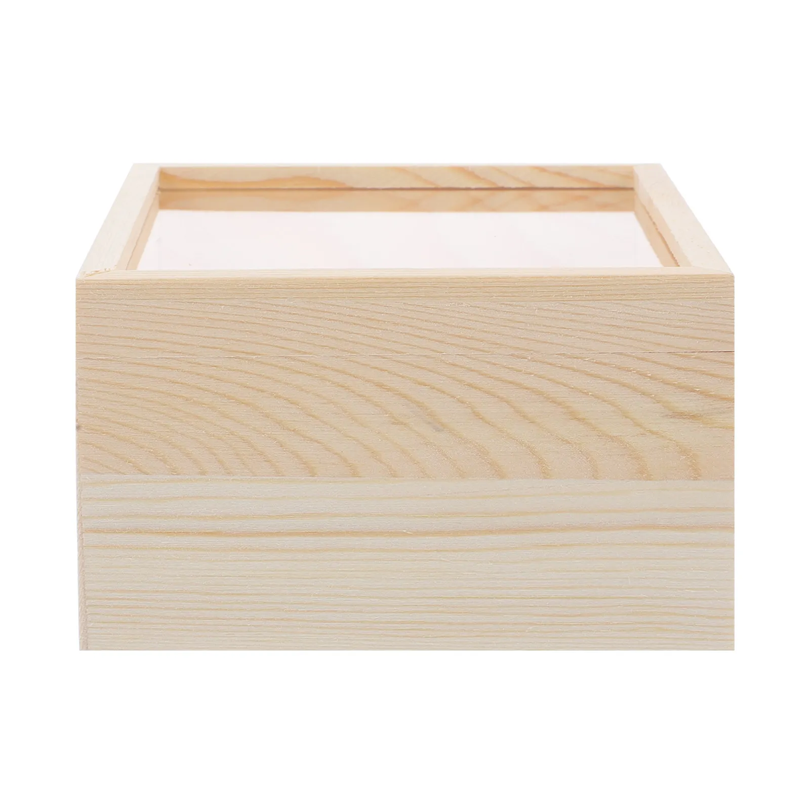 

Lightweight Compact Wooden Storage Box Unfinished Surface Jewelry Organizer Trinket Container for Bedroom Living Room Office