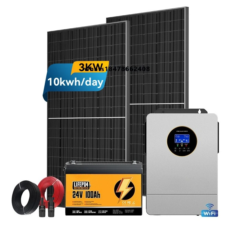 Portable Solar Generator 3KW 110V 220V Lifepo4 Battery Power Station Home Solar System