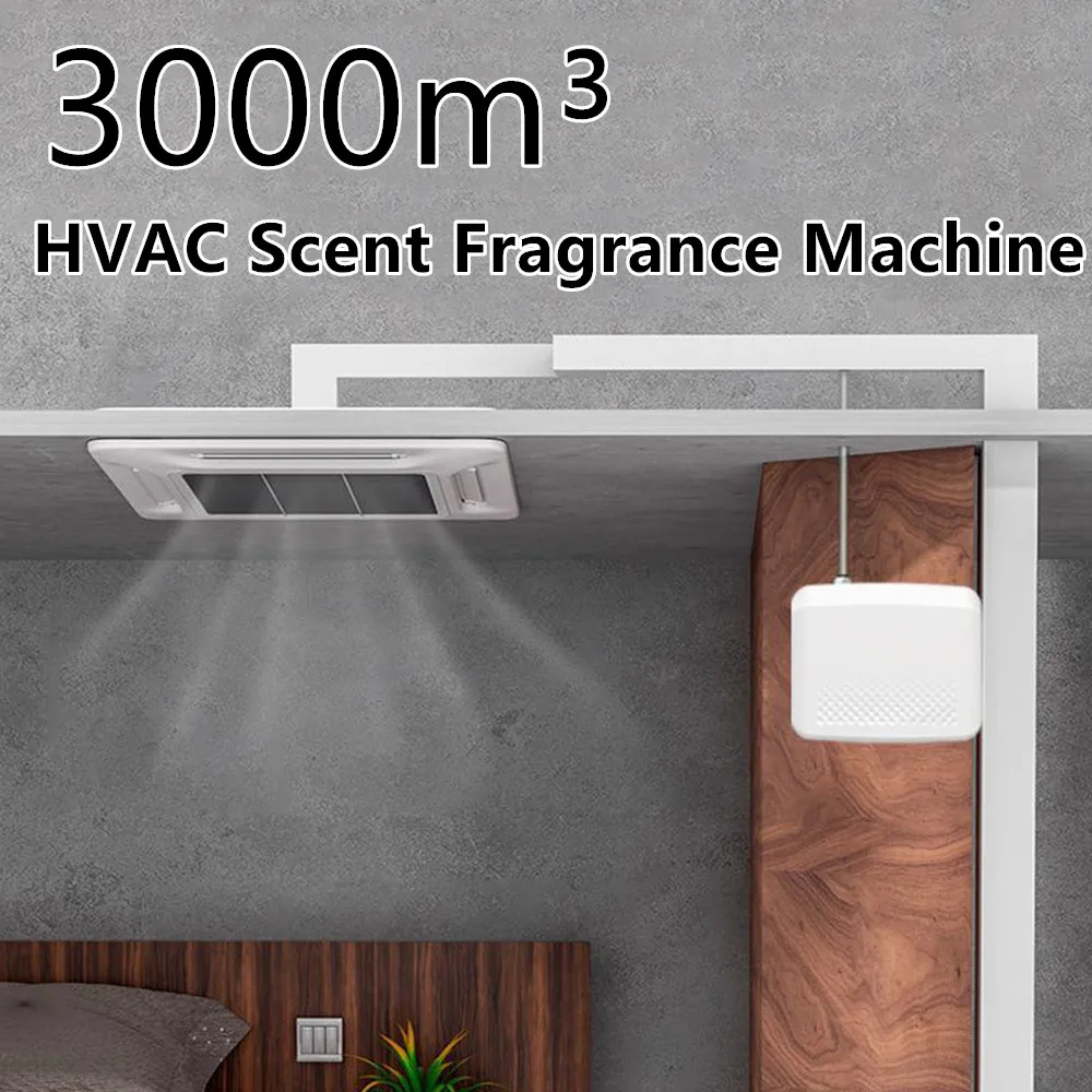 3000m³ Electric Smell Aroma Diffuser Hotels Fragrance Diffuser Bluetooth Control Essential Oils Diffuser HVAC Scent Machine