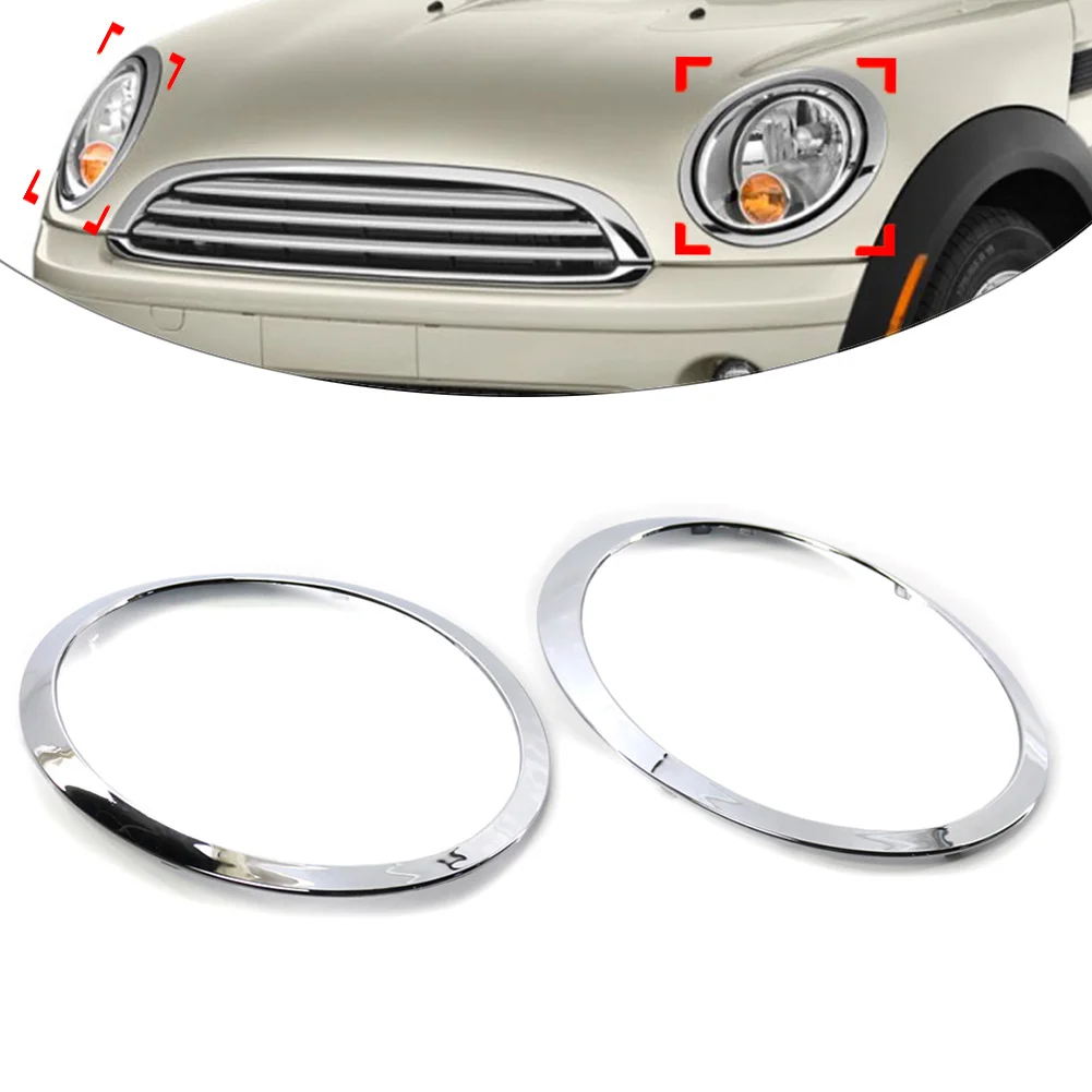 

1Pcs Chrome Car Headlight Trim Ring Decoration For BMW MINI R55 R56 R57 R58 R59