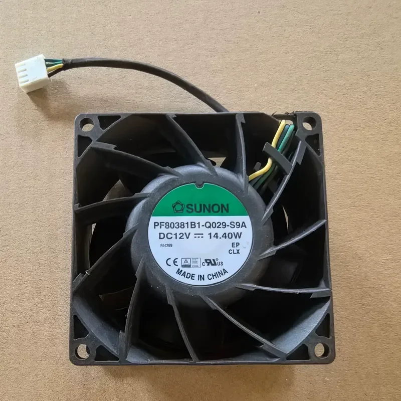for SUNON PF80381B1-Q029-S9A 80x38mm DC Cooling Fan High Airflow Industrial Blower for Construction Equipment Heat