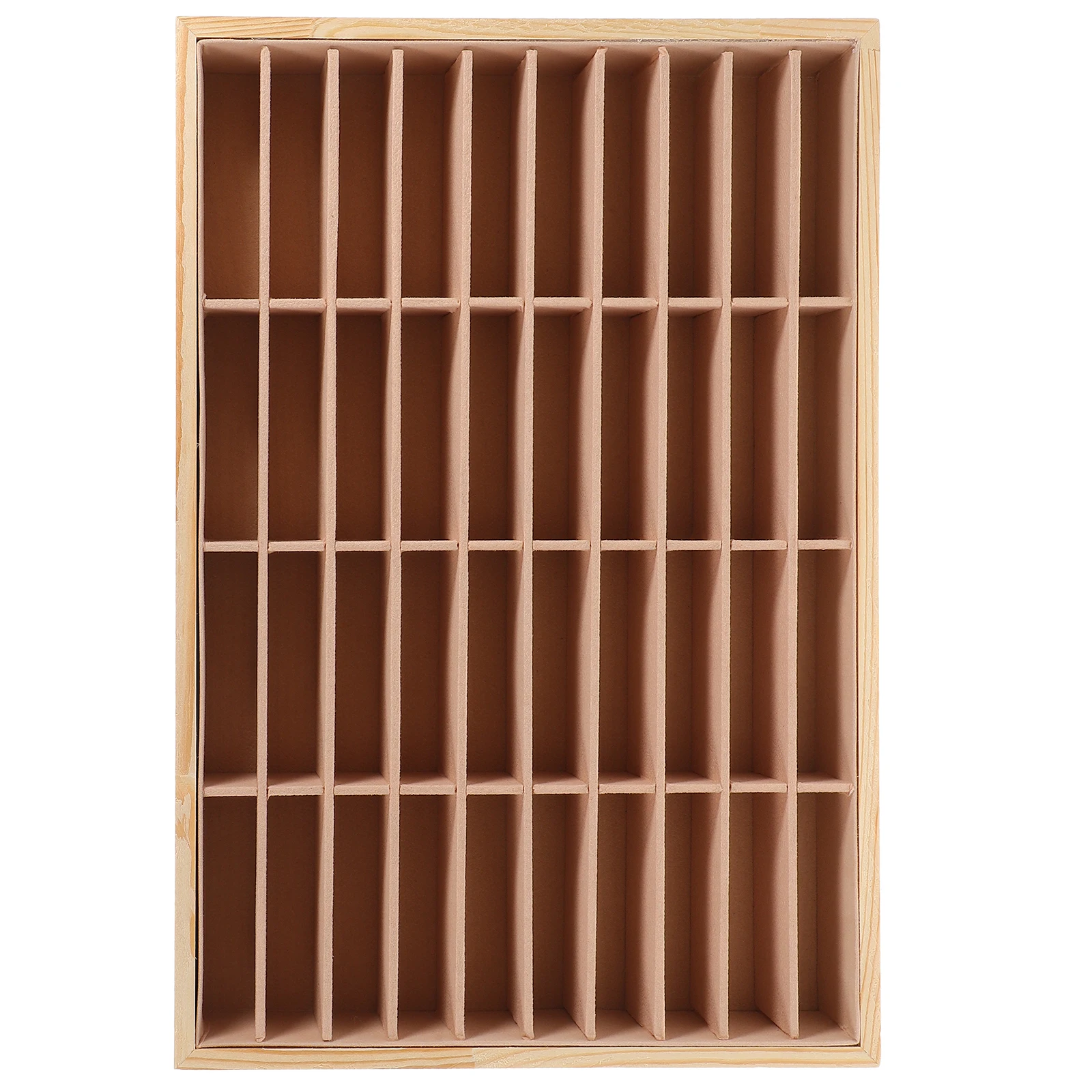 

40-Grid Tray Storage Wood Jewelry Plate Box Multi Grid Wooden Household Collectibles Wood Jewelry Tray Organizer
