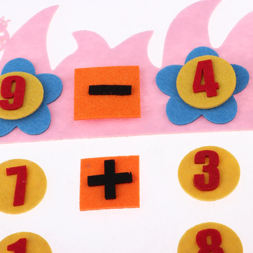 Giocattoli educativi per la scuola materna dei bambini, giocattoli cognitivi matematici montessori per bambini in feltro non tessuto fai-da-te