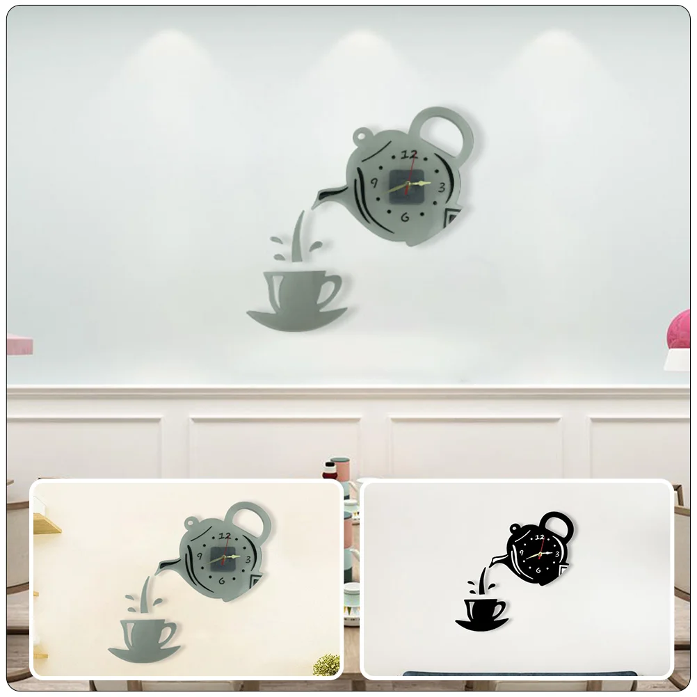 Teapot Clock Mold Silicone Cup Coasters Making Molds DIY Silica Gel Manual Handicraft Coffee Cups