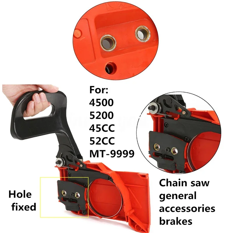 Imagem -03 - para 4500 5200 45cc 52cc Mt-9999 Tampa da Roda Dentada da Embreagem Alça Vermelha Mais Preta Freio de Motosserra de Alta Resistência Venda Quente