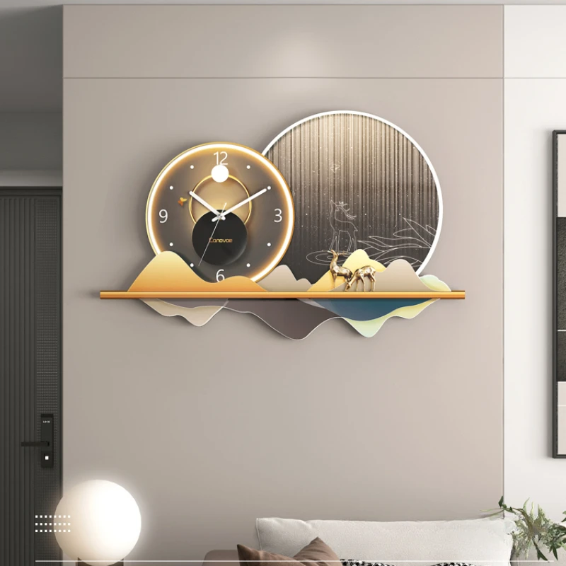 Home light luxury clock wall clock living room fashion simple creative new clock wall quartz clock household