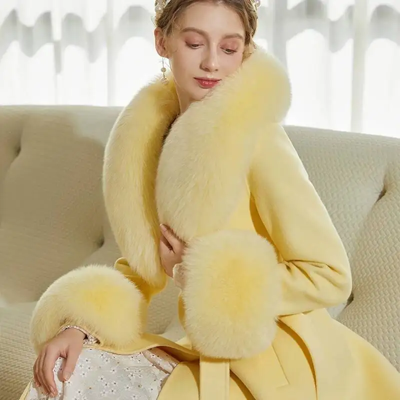 Winter Natural 100% Real Fox Fur Scarf And Cuff Set Russian Women Clothes Neck Warm Luxury Coat Scarves Fashion Fur Shawl Wraps