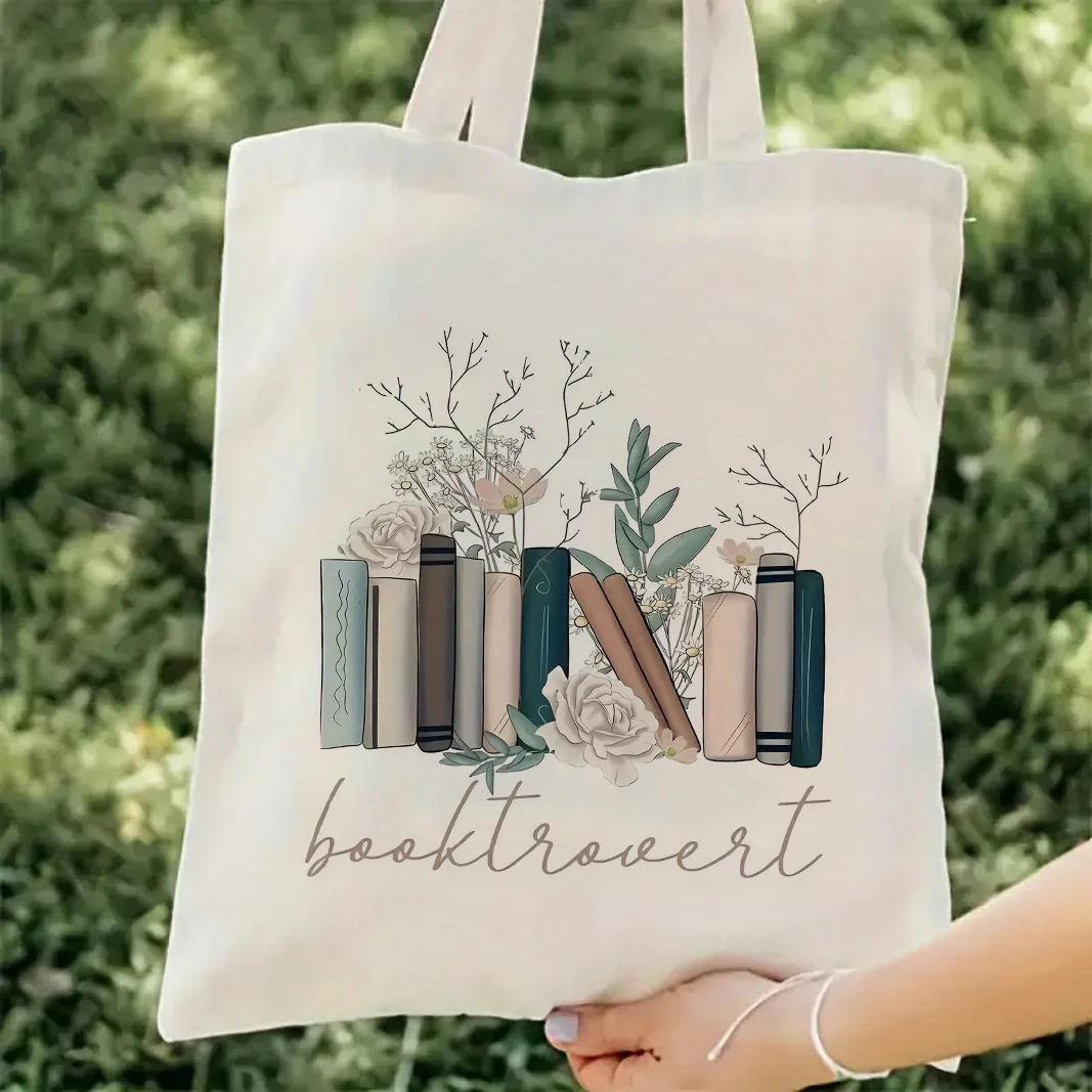 

Забавные цветочные книги, графические книги для энтузиастов, подарок для чтения, многоразовая сумка для покупок, забавная сумка для книг, подарок для чтения книг