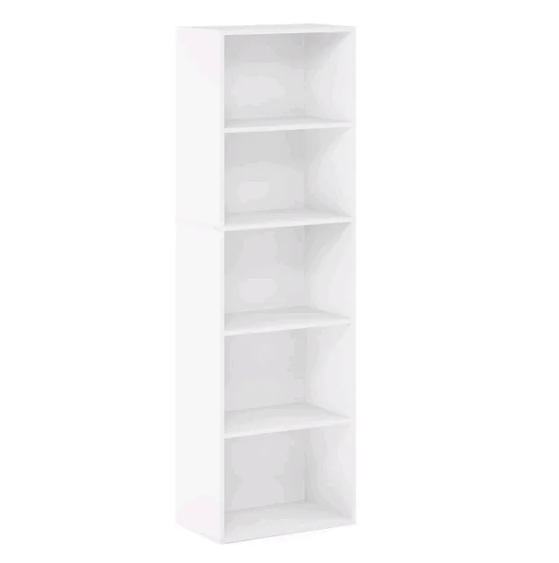 ！@Combohome Wooden Bookcase / Bookshelf / Storage Shelves, 5-Tier White Wood Book Shelf