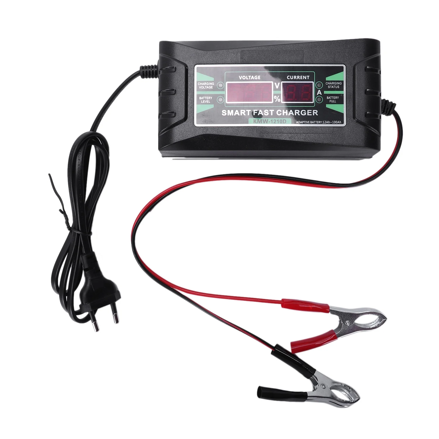 

Eu Plug Full Automatic Car Battery Charger 110V/220V - 6A Smart Fast Power Charging For Wet Dry Lead Acid Digital Lcd