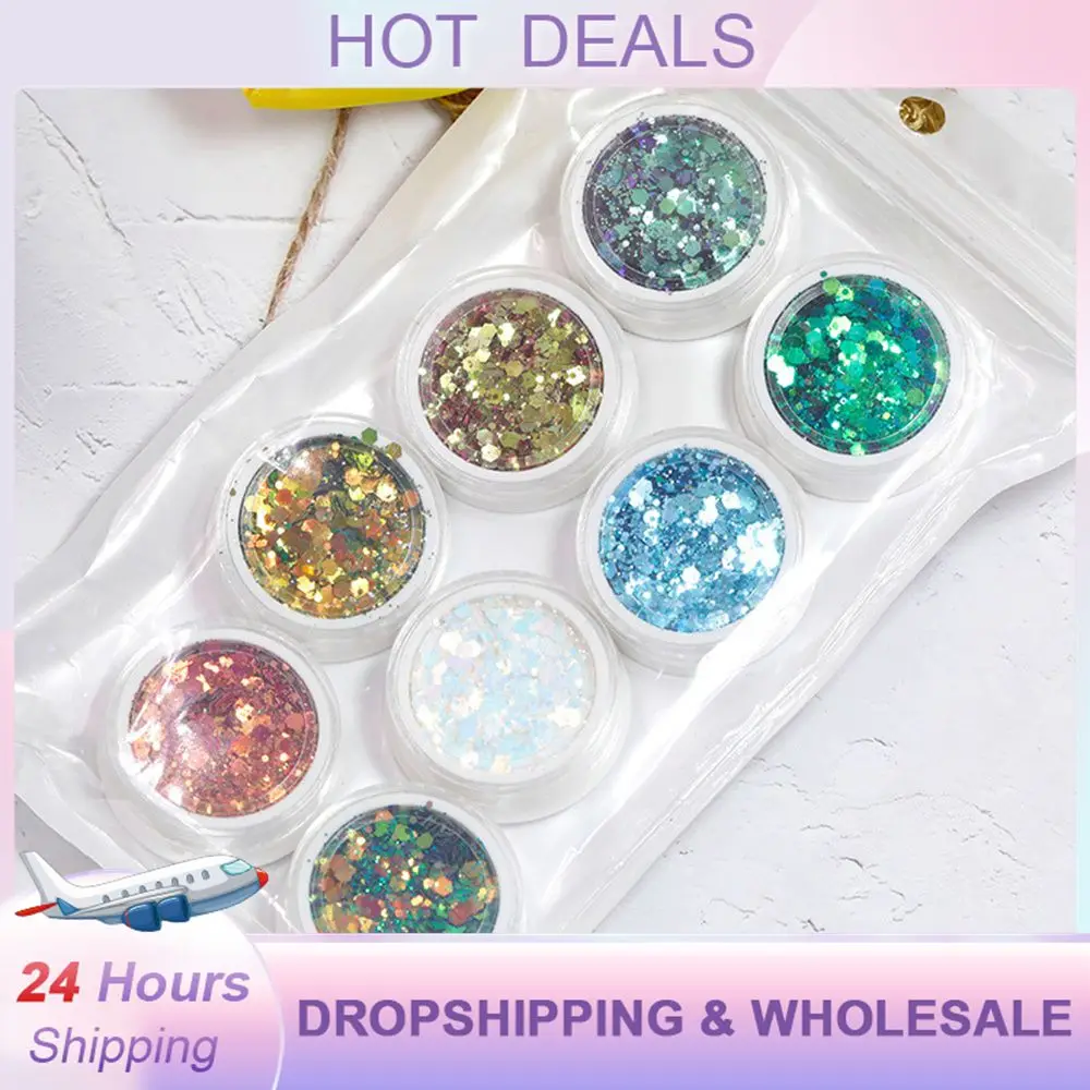 Nail Sequins Transformation Iridescent Flashing Attractive Sparkling Amazing Multicolor Sequins Popular Nail Decals Glitter