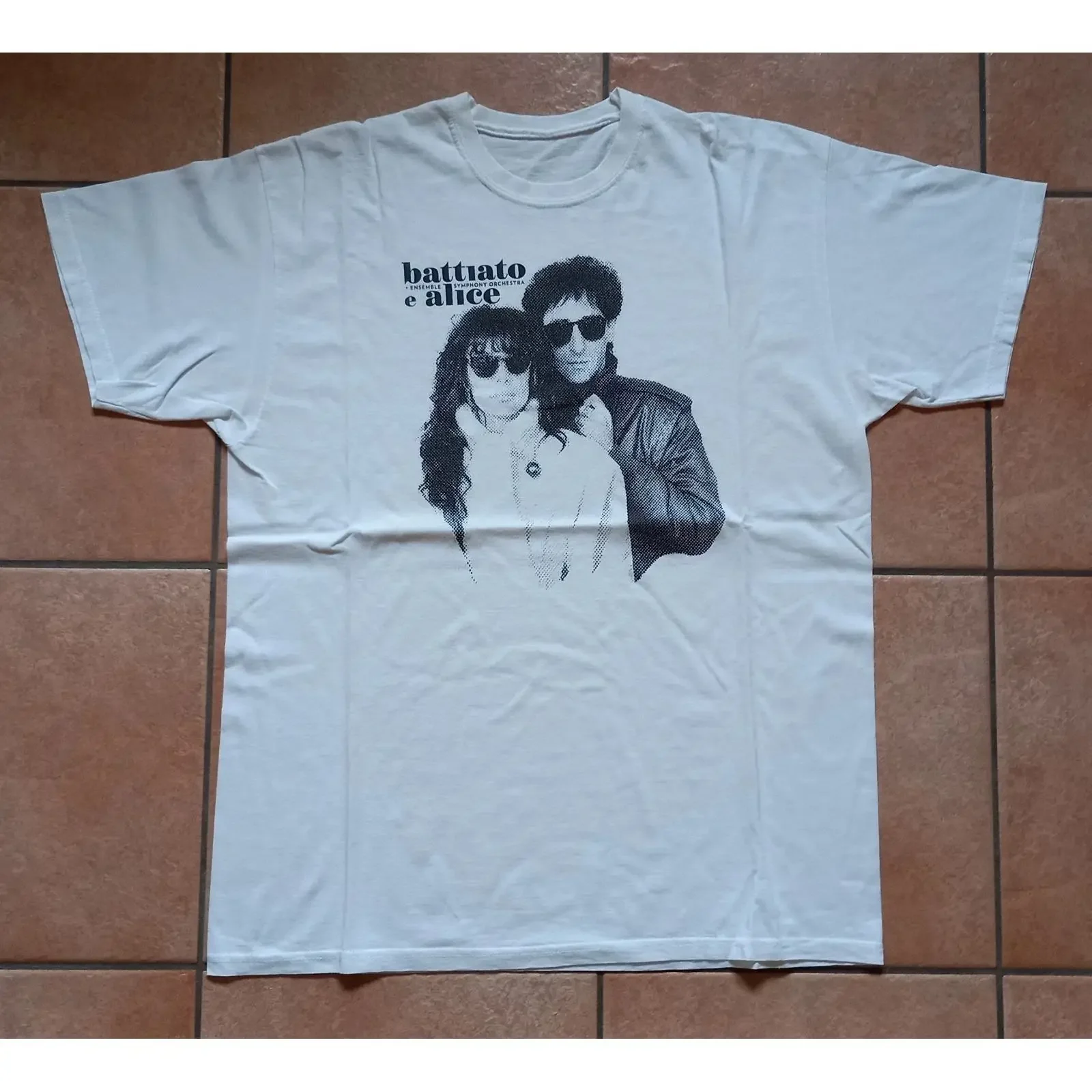 T ShirT BATTIATO ALICE Ensemble Symphony Gr XXL Weiß Official Merch vintage Washed graphic homme streetwear Comfortable