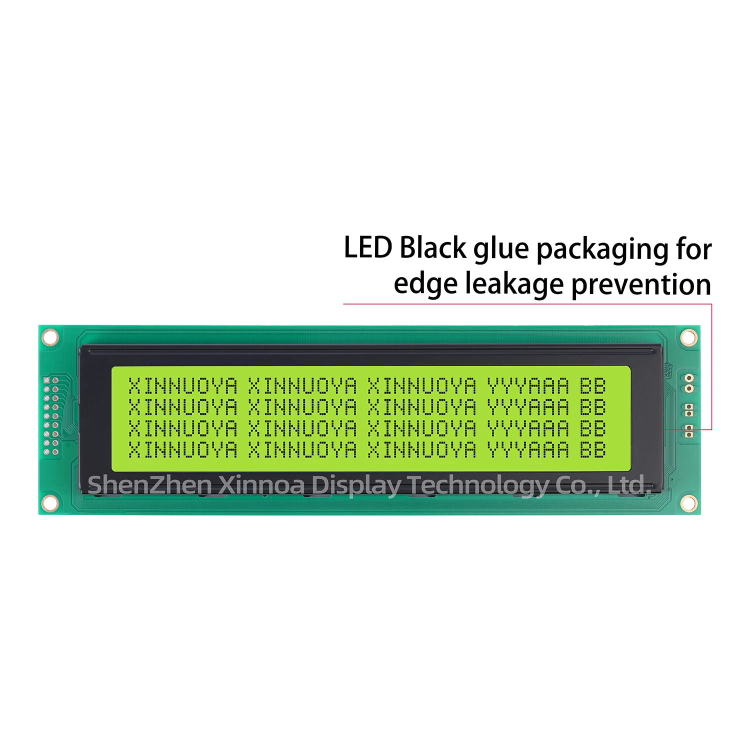 BTN black film 40X4 4004 4004A5 character LCM amber yellow green blue with LED backlight built-in SPLC780D controller