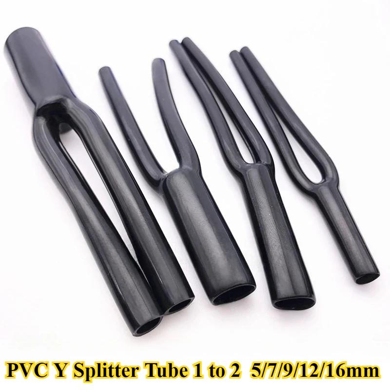 

15Pcs PVC Y Splitter Tube Sleeve Speaker Audio Cable Wire HiFi Cable Pants No Shrinkable Black Insulated Power Harness 5mm-16mm