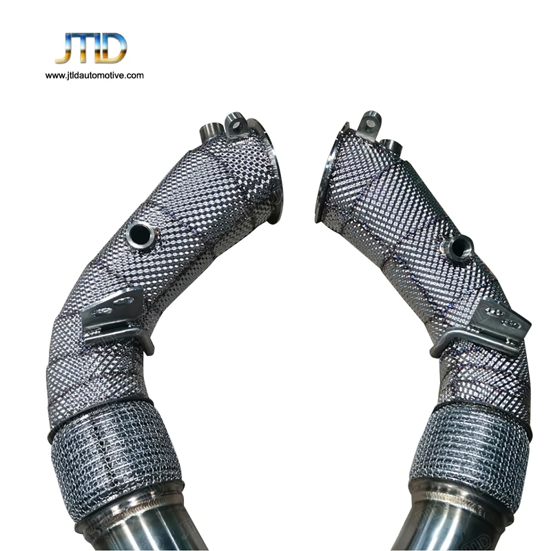 JTLD Hochwertiges 304SS Performance-Auspuffanlage-Fallrohr für BMW M5 F10 Downpipe Decat