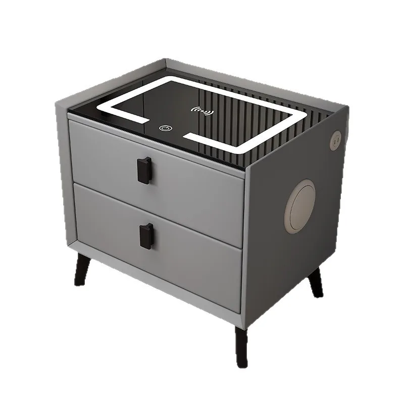 

Smart, bedside table, bedroom, multi-function, wireless charging, with lock