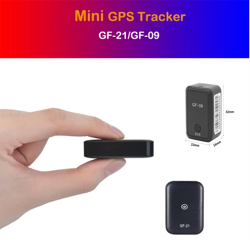Mini gps tracker gf21/gf09 posicionamento pet idosos crianças carro anti-perdido anti-roubo dispositivo localizador rastreador