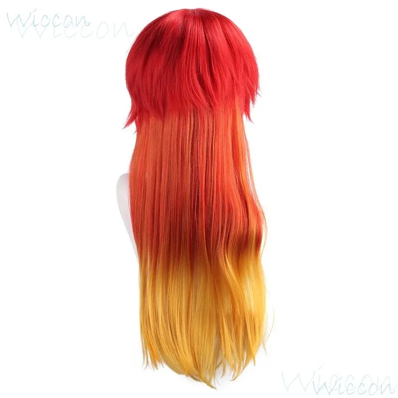 Takiishi Chika تأثيري أنيمي قواطع الرياح كوس شعر مستعار أحمر أصفر الشعر لعب الأدوار حفلة الهالوين الرجال الصبي الذكور Comic-con كول