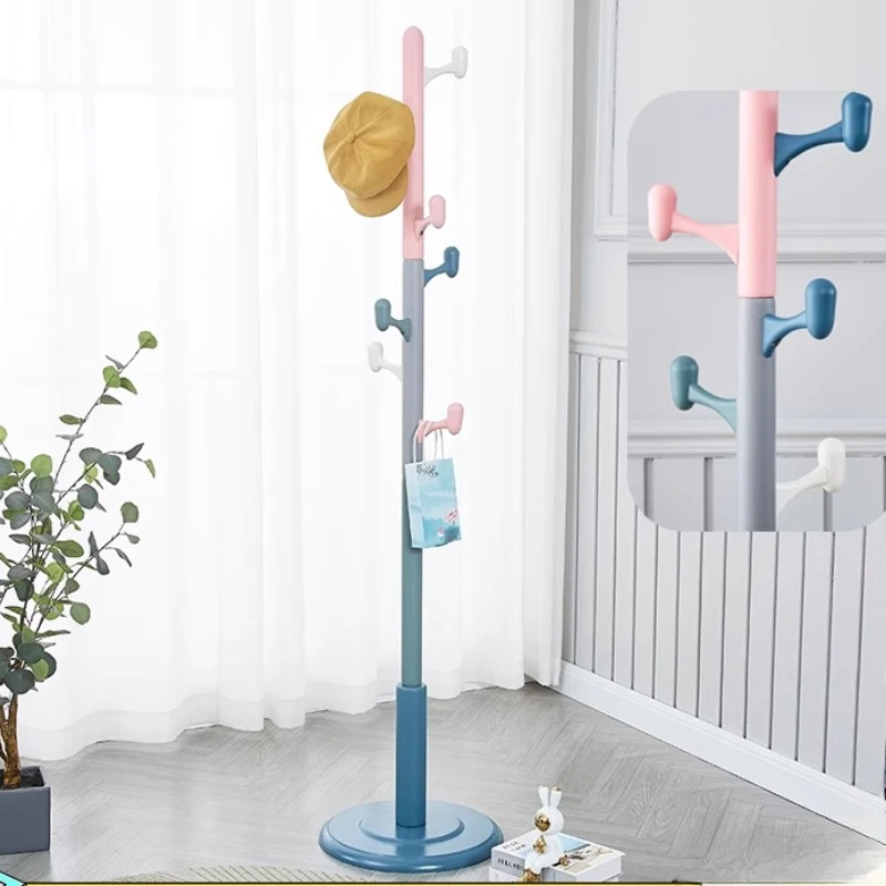 Montessori Kids Coat Rack Solid Wood with Animal Hooks Children's Wardrobe Organizer for Bedroom Eco-Friendly School Bag Hanger