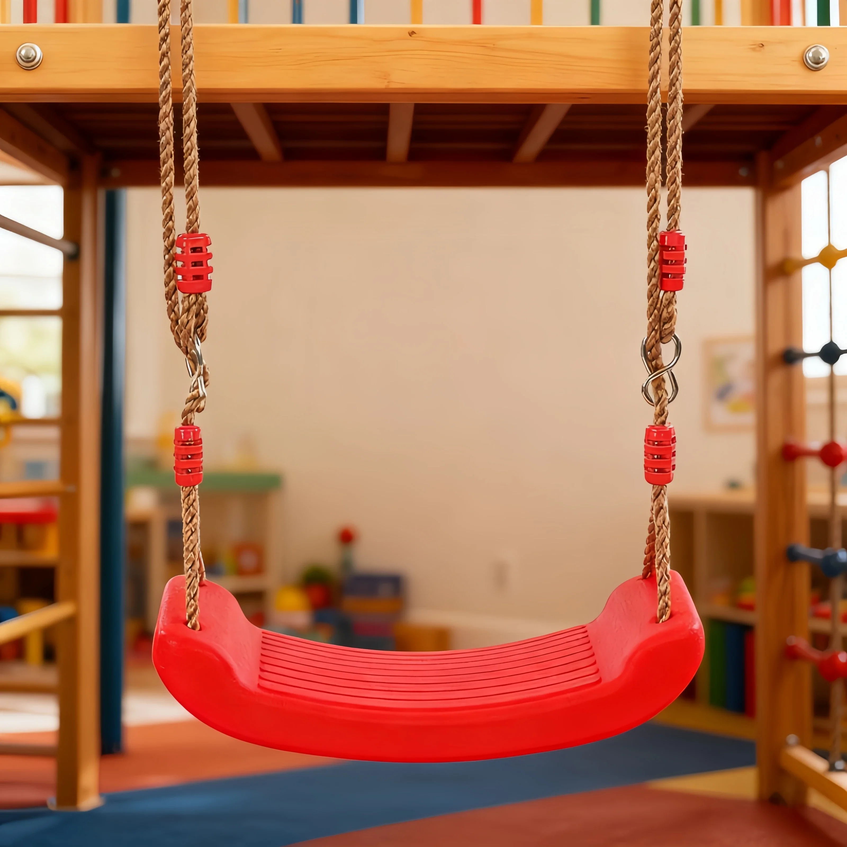 Met in hoogte verstelbare touwen Binnen Buiten Speelgoed Regenboog gebogen bord Kinderschommel Vliegend speelgoed Tuinschommel Hangstoelspeelgoed voor kinderen
